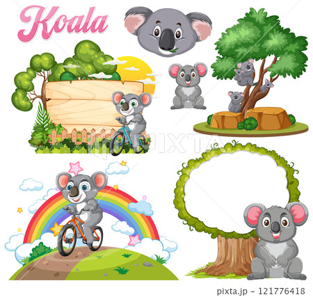 Playful Koalas in Nature Scenes Playful Koalas in Nature Scenes 121776418