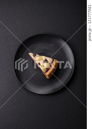 No baked sweet blueberry cheesecake with cream cheese No baked sweet blueberry cheesecake with cream cheese 121777081