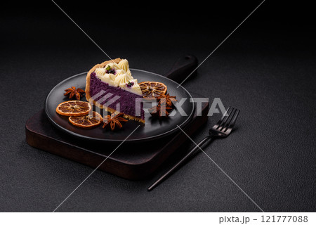 No baked sweet blueberry cheesecake with cream cheese No baked sweet blueberry cheesecake with cream cheese 121777088