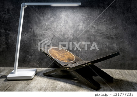 Desk lamp with Quran matt on a black background 121777235