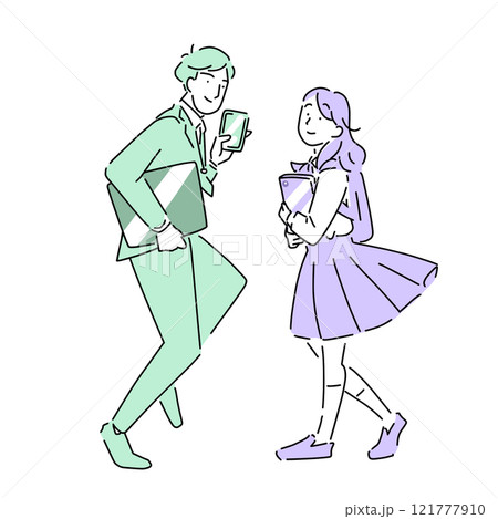 パソコンスマフォも持った学生 121777910