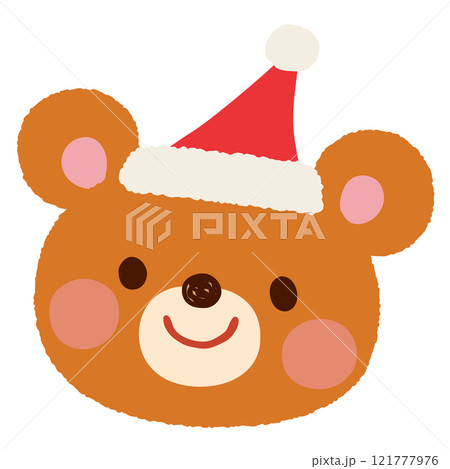 かわいいクマのサンタクロース　クリスマス 121777976