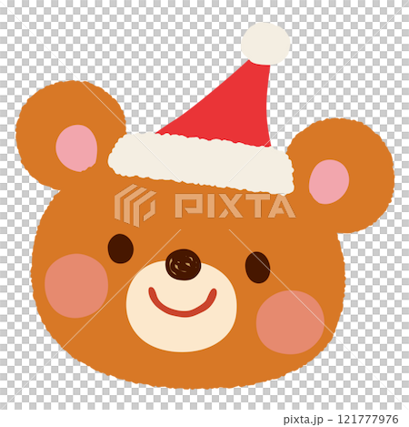 かわいいクマのサンタクロース　クリスマス 121777976