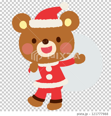 Cute bear Santa Claus Christmas Cute bear Santa Claus Christmas 121777988