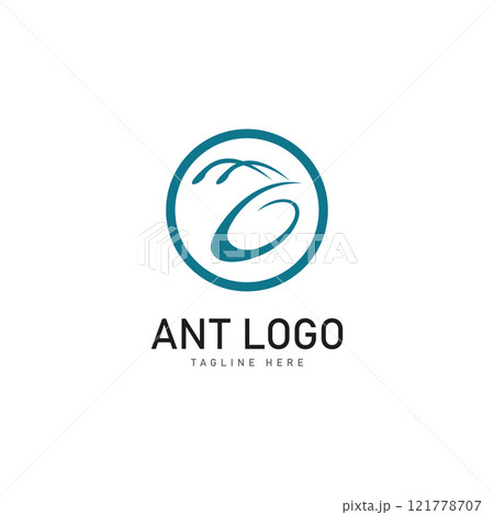 ant head logo template vector illustration design ant head logo template vector illustration design 121778707
