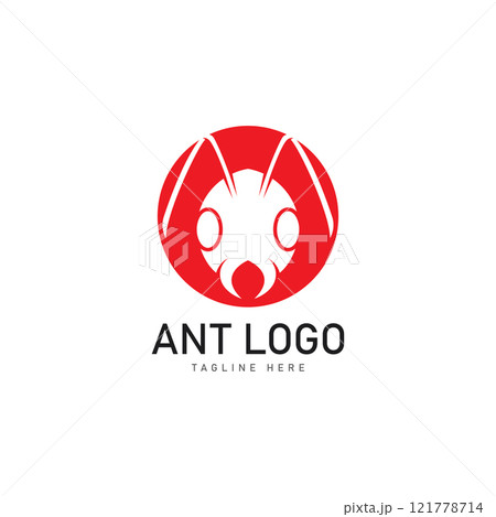 ant head logo template vector illustration design ant head logo template vector illustration design 121778714
