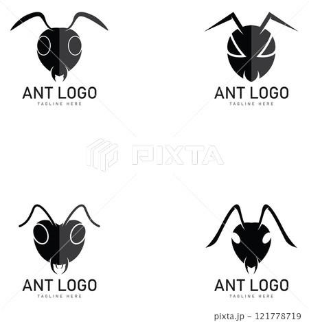 ant head logo template vector illustration design 121778719