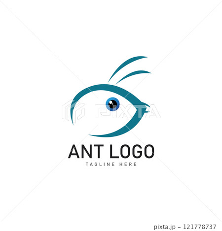 ant head logo template vector illustration design 121778737