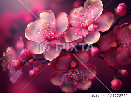梅花のクローズアップのイラスト素材 [121778752] - PIXTA 