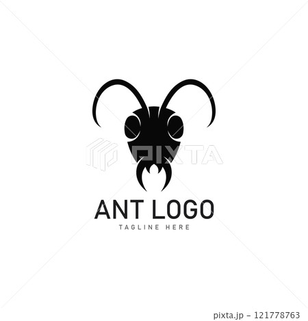 ant head logo template vector illustration design 121778763