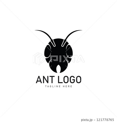 ant head logo template vector illustration design ant head logo template vector illustration design 121778765