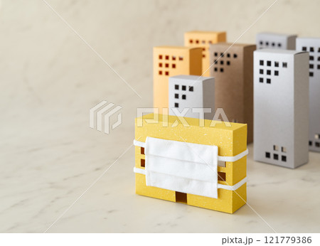 マンションとマスク 職場での感染対策 共同住宅での集団感染 感染拡大防止対策 マンションとマスク 職場での感染対策 共同住宅での集団感染 感染拡大防止対策 121779386