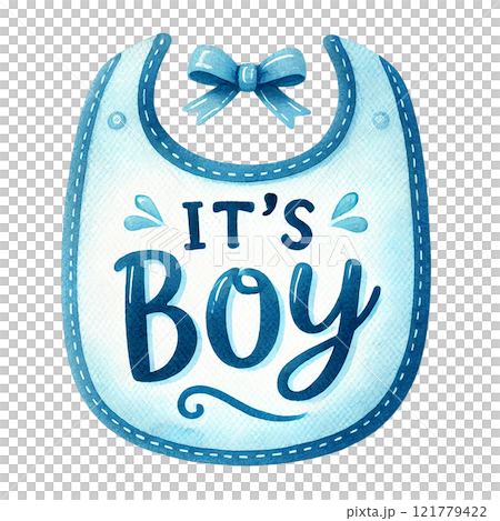 Cute baby bib design for newborn boys with cheerful colors. Baby shower clipart cartoon. Cute baby bib design for newborn boys with cheerful colors. Baby shower clipart cartoon. 121779422