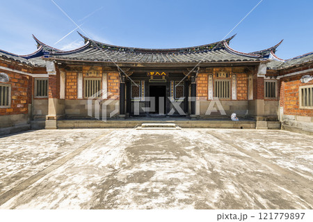Building view of the Lee Teng-fan's Ancient Residence in Daxi of Taoyuan, Taiwan. 121779897