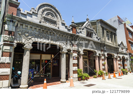 Building view of the Daxi Old Street in Taoyuan, Taiwan. The street is the baroque-style architecture built during Japanese rule. Building view of the Daxi Old Street in Taoyuan, Taiwan. The street is the baroque-style architecture built during Japanese rule. 121779899