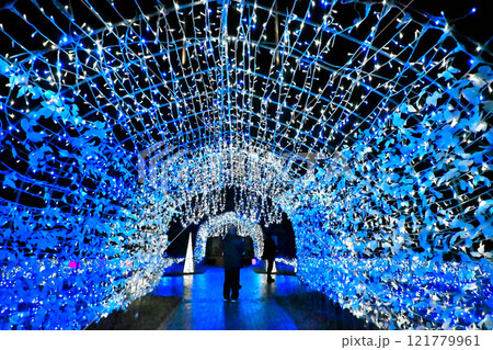 青いイルミネーション　富山県 121779961