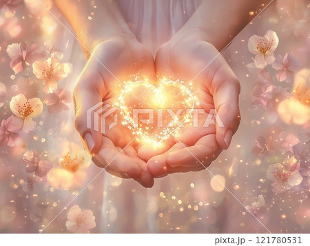 愛らしいキツネとアライグマの癒しの春の風景 愛らしいキツネとアライグマの癒しの春の風景 121780531