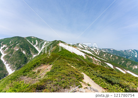 山形県の大朝日岳の山頂 山形県の大朝日岳の山頂 121780754