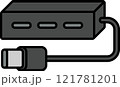 USB-Cハブのイラスト 121781201