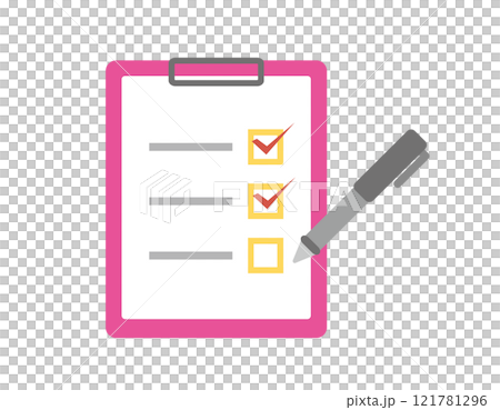 Simple clipboard illustration file binder 121781296