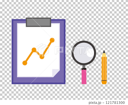 Simple clipboard illustration file binder 121781300