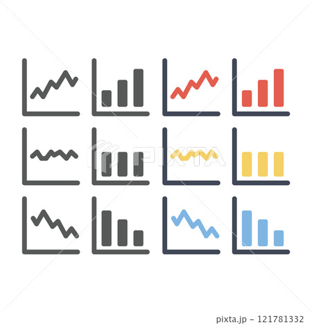 様々なグラフのイメージ 121781332