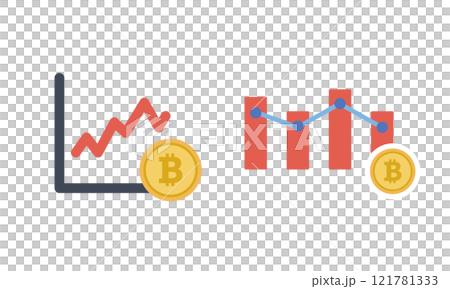 仮想通貨のチャート 121781333