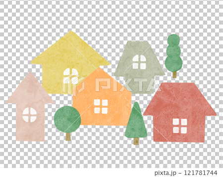 Scandinavian style residential area house Scandinavian style residential area house 121781744