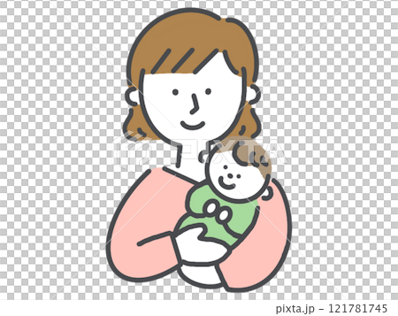 Mother holding a baby Mother holding a baby 121781745