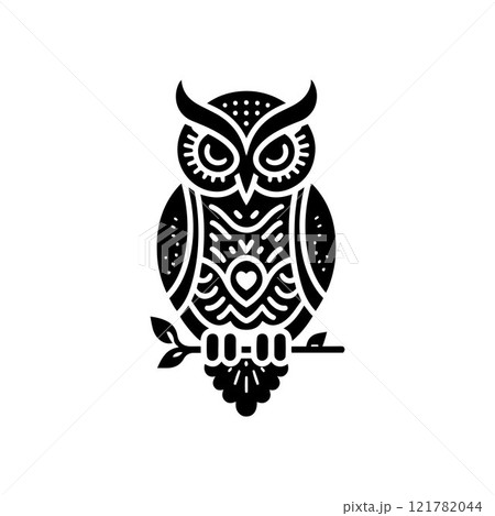 Owl silhouette icon vector art illustration design 121782044