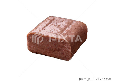 Delicious canned pink spiced ham or spam with salt, spices and herbs Delicious canned pink spiced ham or spam with salt, spices and herbs 121783396