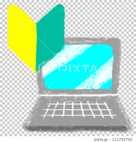 Crayon touch illustrations for computer beginners Crayon touch illustrations for computer beginners 121783702