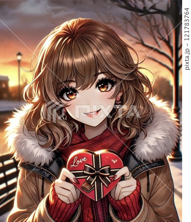 プレゼントを渡す女性 121783764