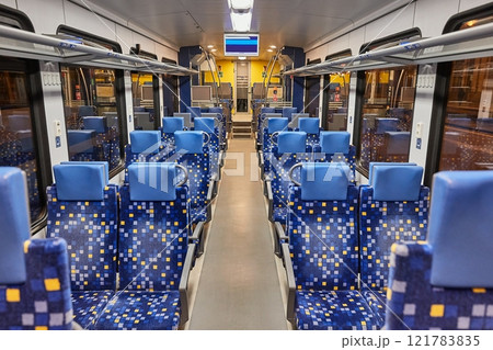 Passenger Train interior Seats 121783835