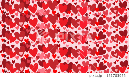 Seamless pattern with pink and red hearts, cute background for decoration and design, love concept, romantic hearts background print, Valentine's day holiday backdrop texture, romantic wedding design Seamless pattern with pink and red hearts, cute background for decoration and design, love concept, romantic hearts background print, Valentine's day holiday backdrop texture, romantic wedding design 121783953