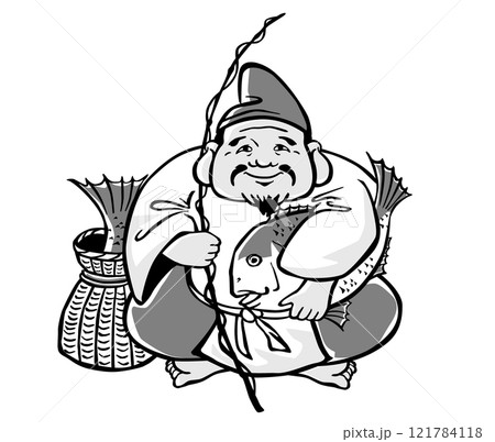 恵比寿様 エビス えびす ヱビス イラスト素材 恵比寿様 エビス えびす ヱビス イラスト素材 121784118