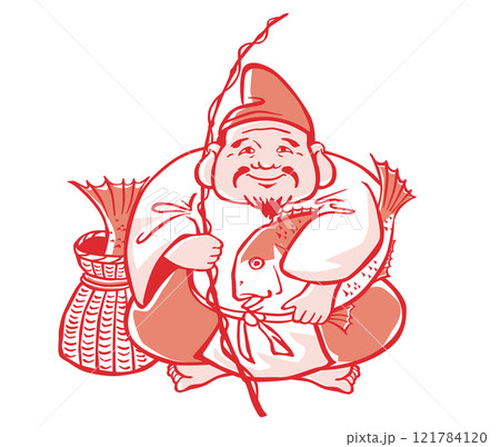 恵比寿　イラスト 121784120