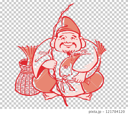 恵比寿　イラスト 121784120