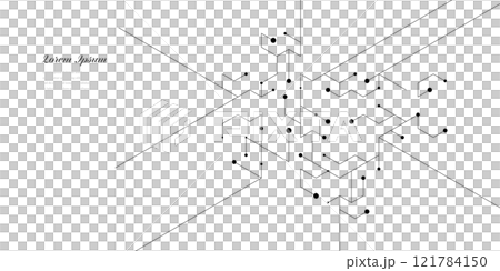 幾何学 抽象 六角形 回路 科学 テクノロジー 背景 121784150