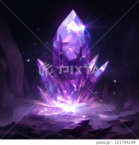 暗闇に光る紫水晶 121784299