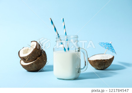 Coconut milk, concept of tasty and natural drink 121784547