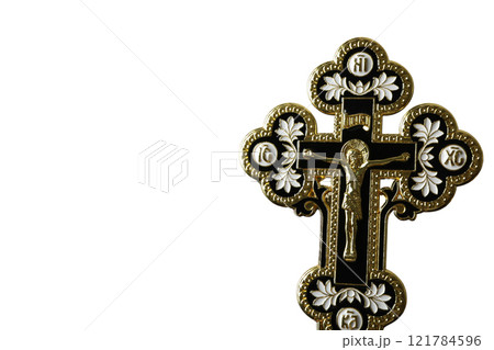 PNG, Eucharist, Orthodox cross, isolated on white background. PNG, Eucharist, Orthodox cross, isolated on white background. 121784596