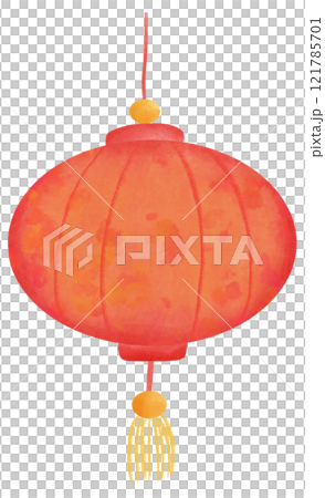 Chinese red lantern of happy Chinese New Year 121785701