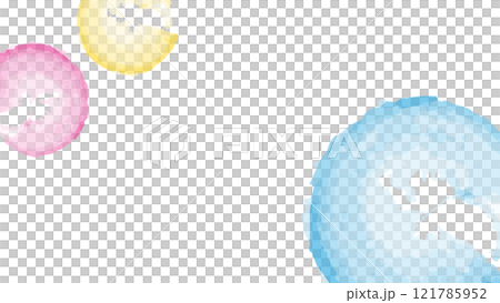 A cool background frame illustration with watercolor-style circles A cool background frame illustration with watercolor-style circles 121785952