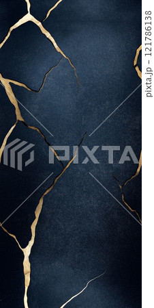 Golden cracks repairing black marble surface, showing resilience and beauty. Seamless black and golde marble pattern Golden cracks repairing black marble surface, showing resilience and beauty. Seamless black and golde marble pattern 121786138