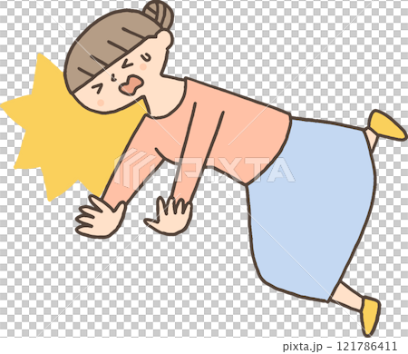 転びそうになる女性 121786411