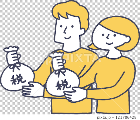 年輕夫婦單色繳稅 121786429