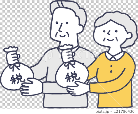 繳稅單色的高級男女 121786430