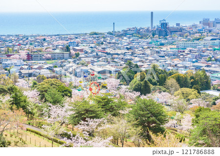 茨城県日立市　パノラマ風景 121786888