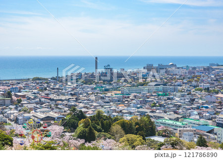 茨城県日立市　パノラマ風景 121786890